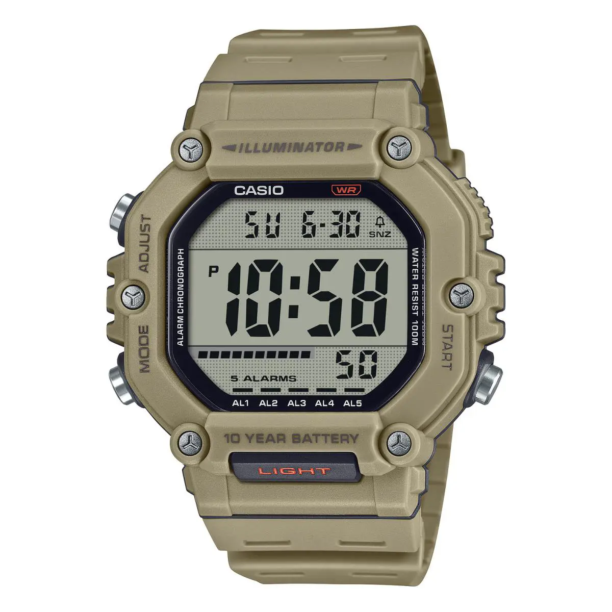 Casio AE1600H-5A Large Lcd Front Button Operation Watch