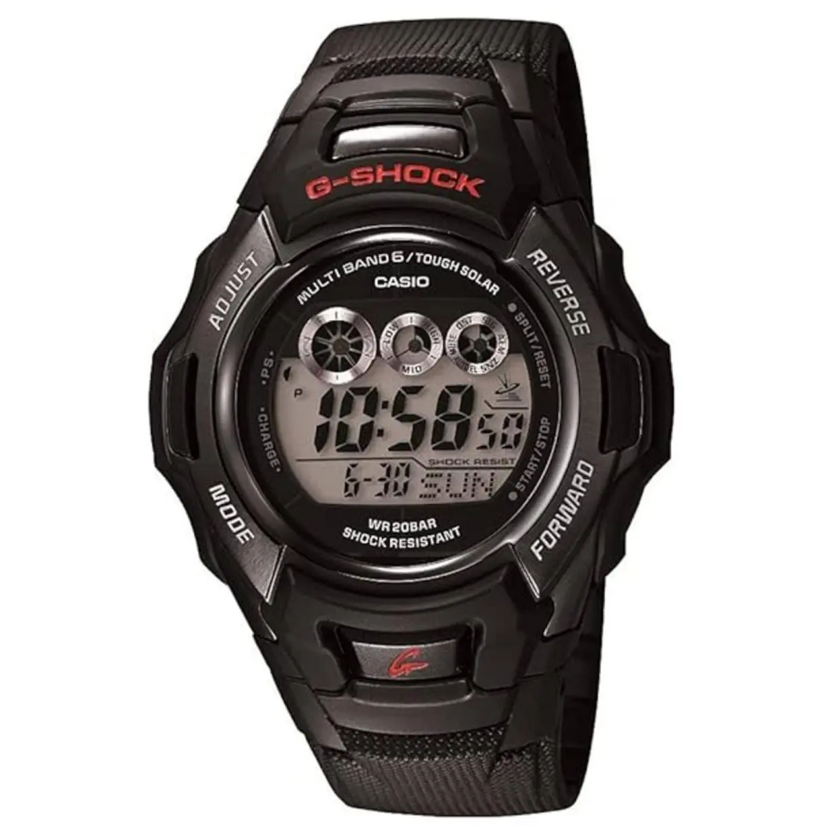 Casio Men`s Watch G-shock Black and Grey Digital Dial Resin Strap GWM530A-1