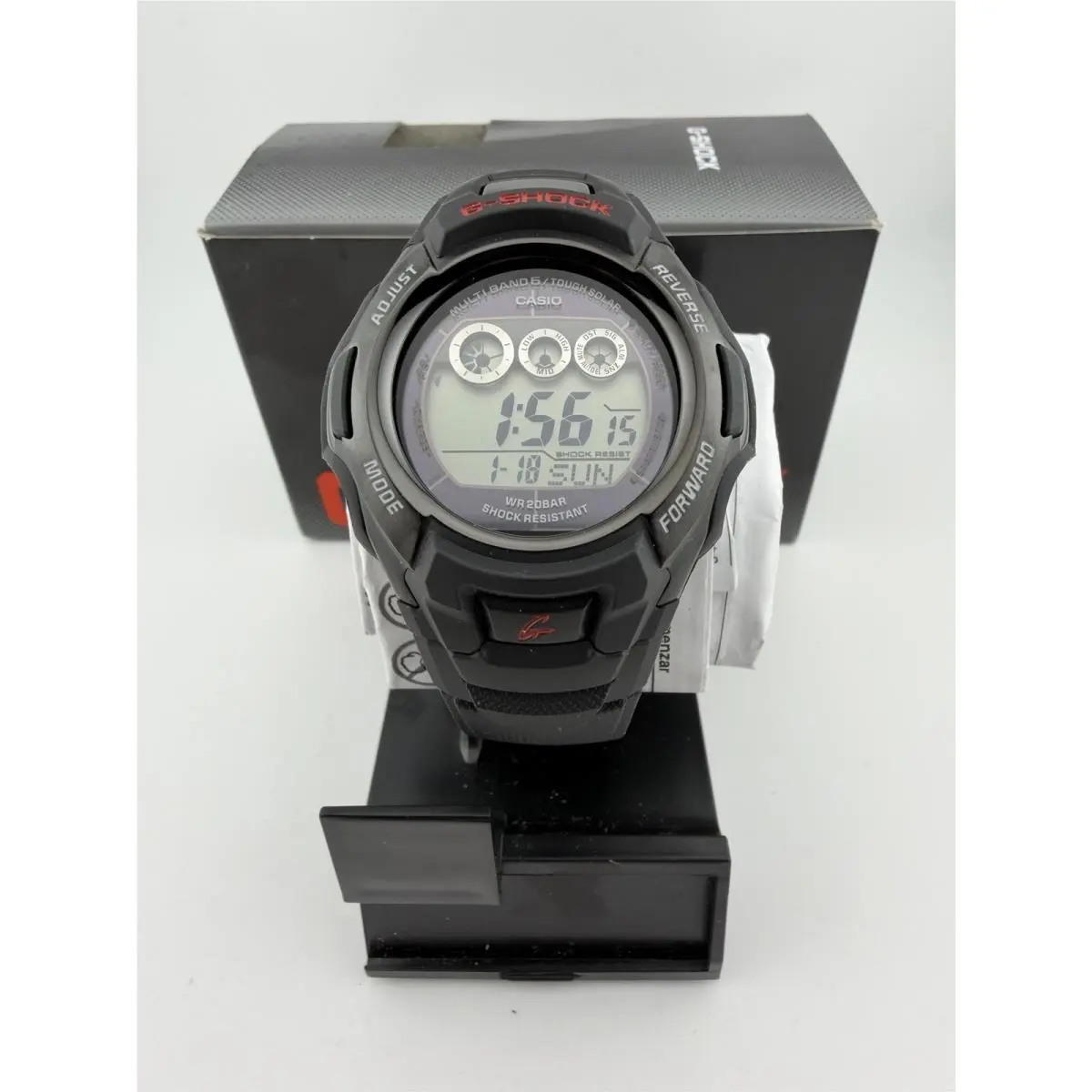 GWM530A-1 G-shock Chronograph Watch Solar Atomic 4 Alarms 200 Meter by Casio