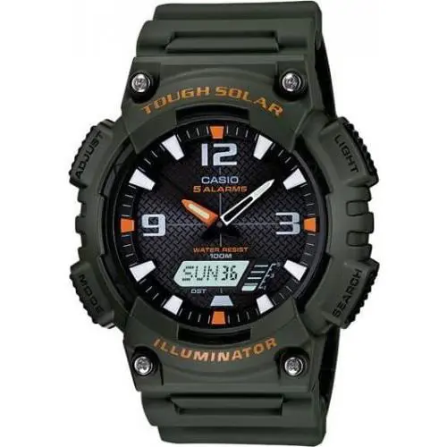 Casio AQ-S810W-3A Tough Solar World Time Sports Green Resin Men`s Watch