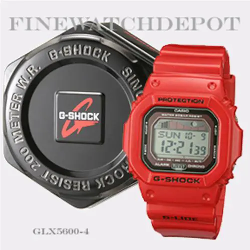 G-shock Men`s G-lide Red Digital Watch GLX5600-4 by Casio