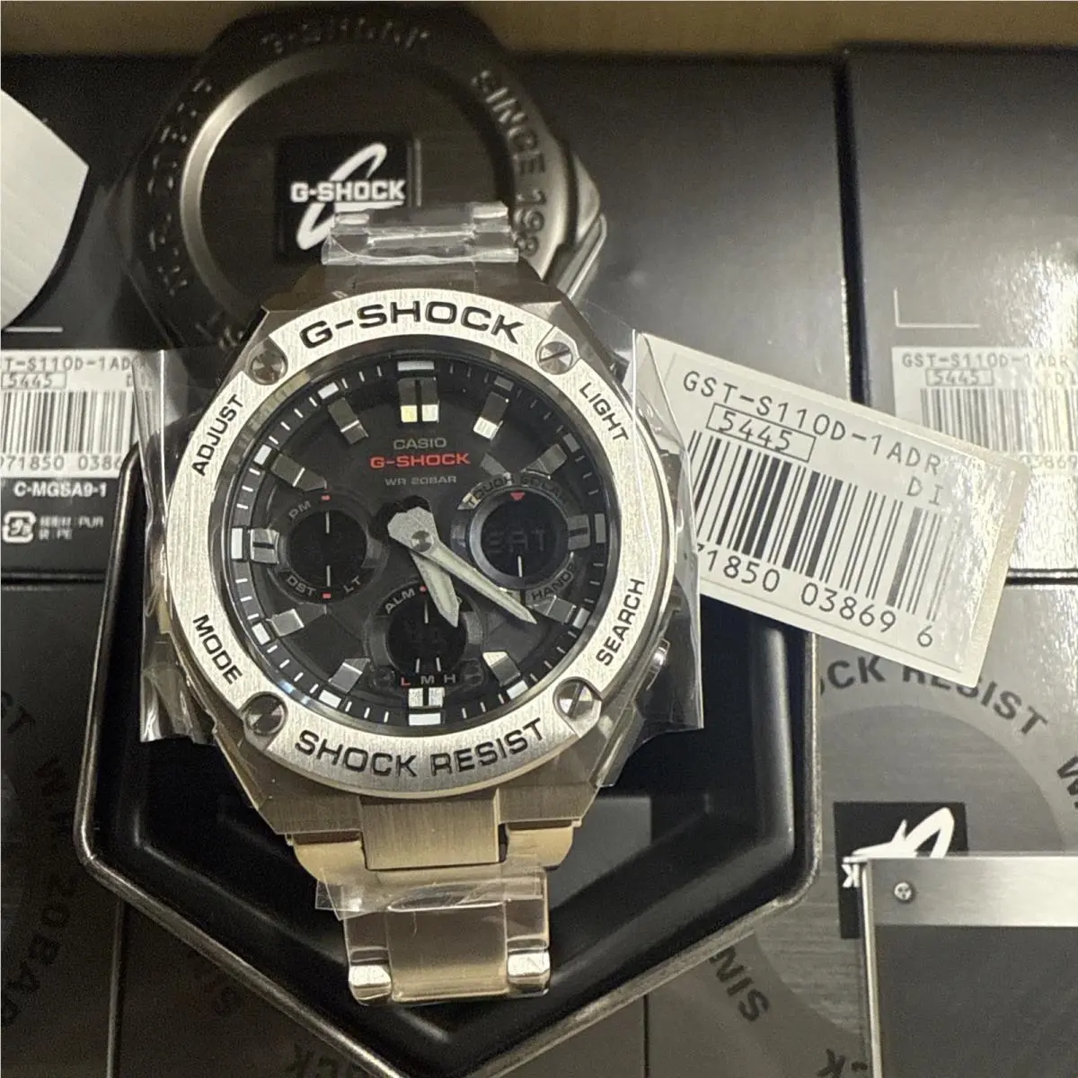 Casio G-shock G-steel GST-S110D-1A Tough Solar Stainless Steel Men`s Watch