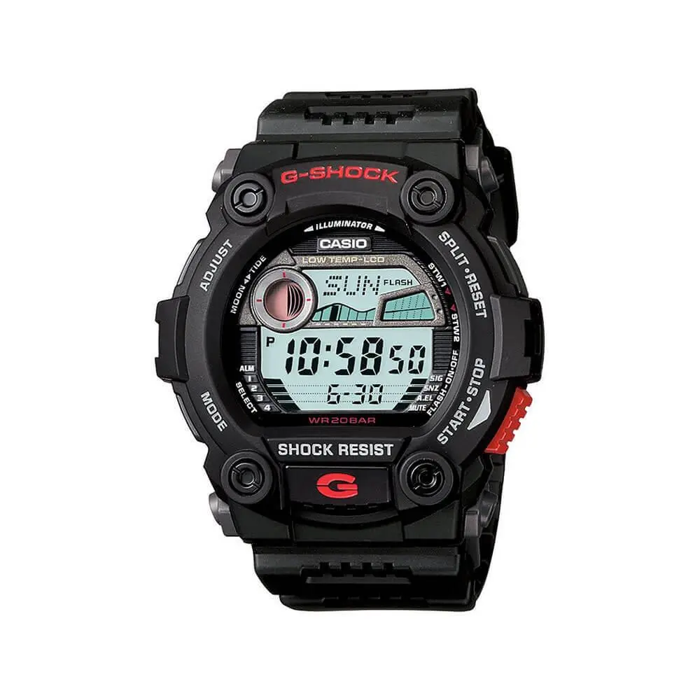 Casio G-shock Tide Digital Grey Dial Black Strap Round Men`s Watch G-7900-1DR
