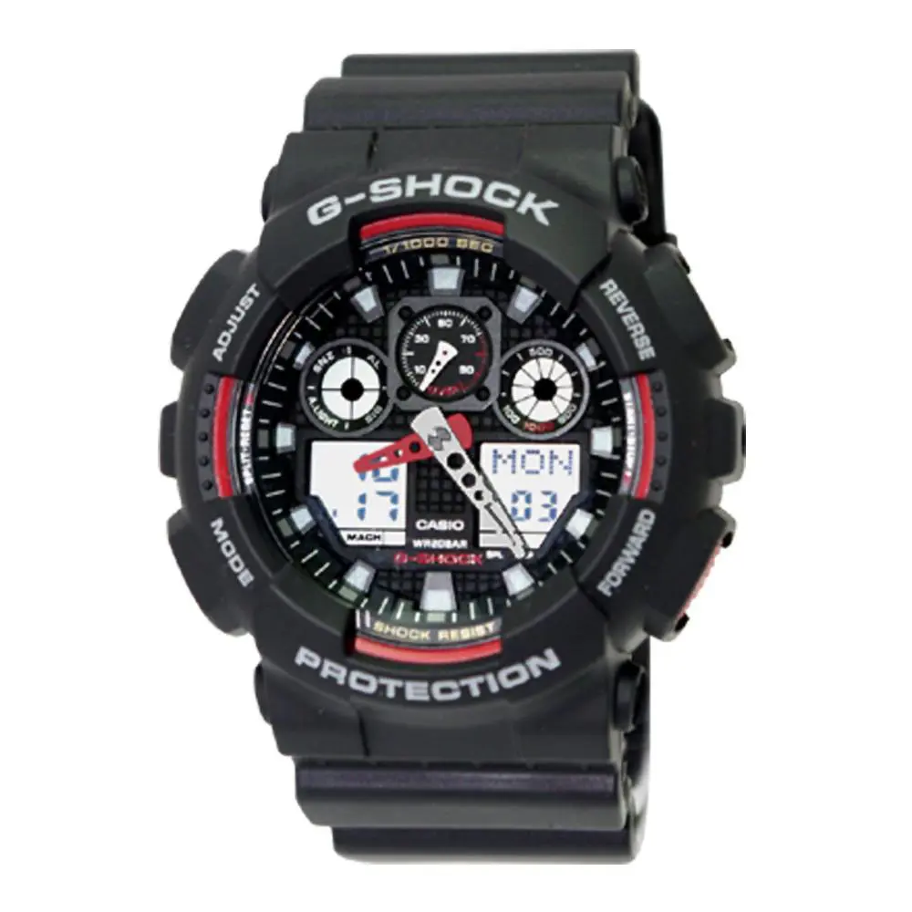 GA100-1A4 G-shock X-large Red Black Ana/digi Men Watch by Casio