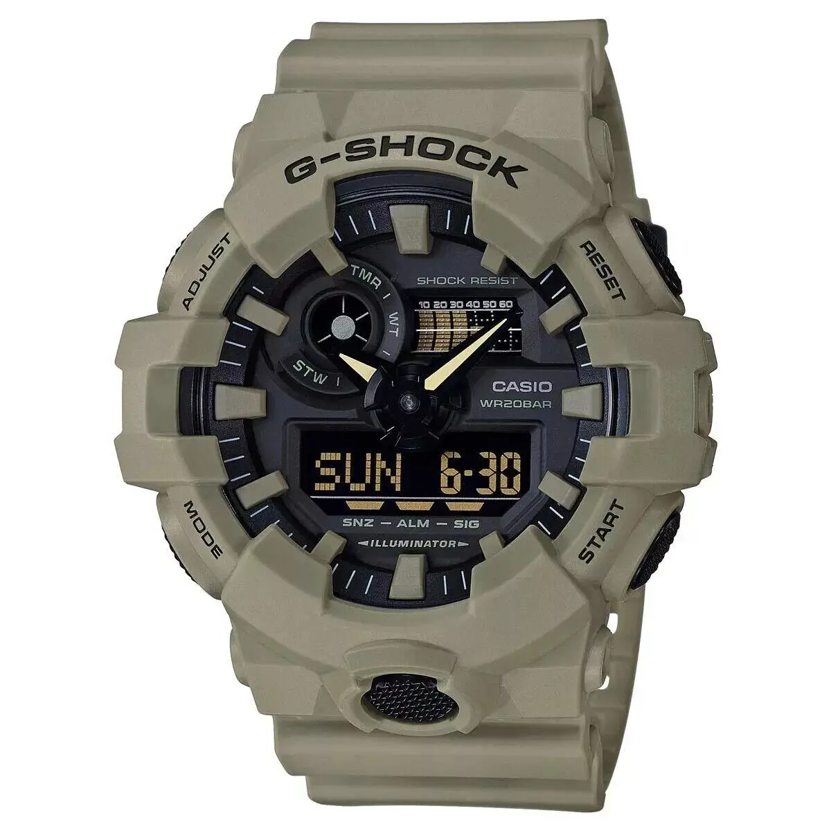 G-shock GA700UC-5 Super Illuminator Ana-digital 3D Matte Beige Watch by Casio
