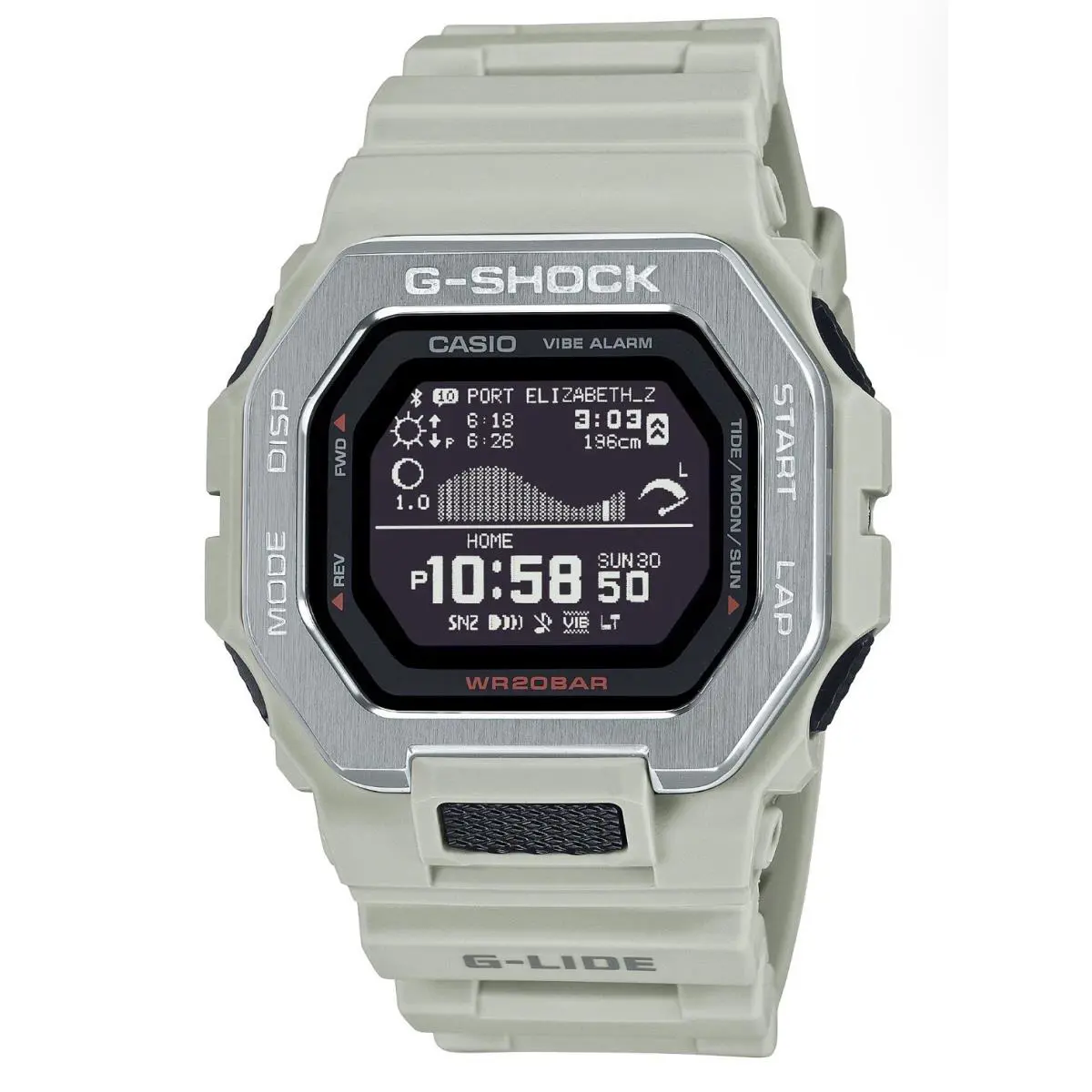 Casio G-shock GBX-100-8 G-lide Bluetooth Gray / Tan Digital Watch