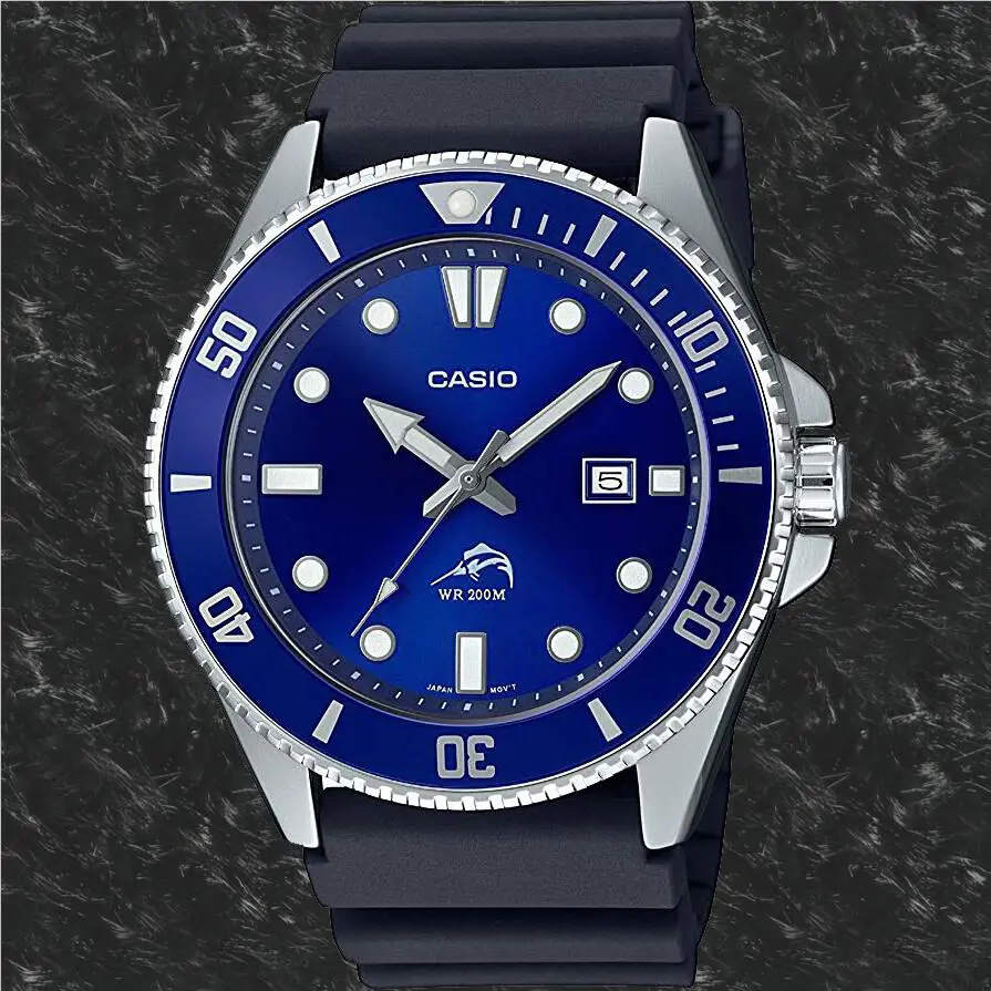 Casio MDV-106B-2A Mens Duro 200M Analog 200M WR Diver Sports Watch Blue 2020