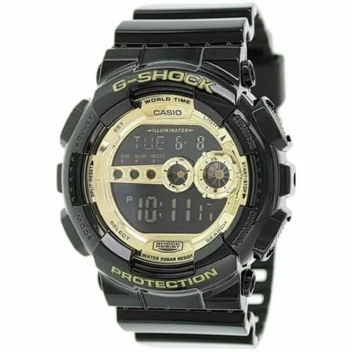 Casio G-shock INT-GD-100GB-1DR Black Gold Large Display Digital Watch