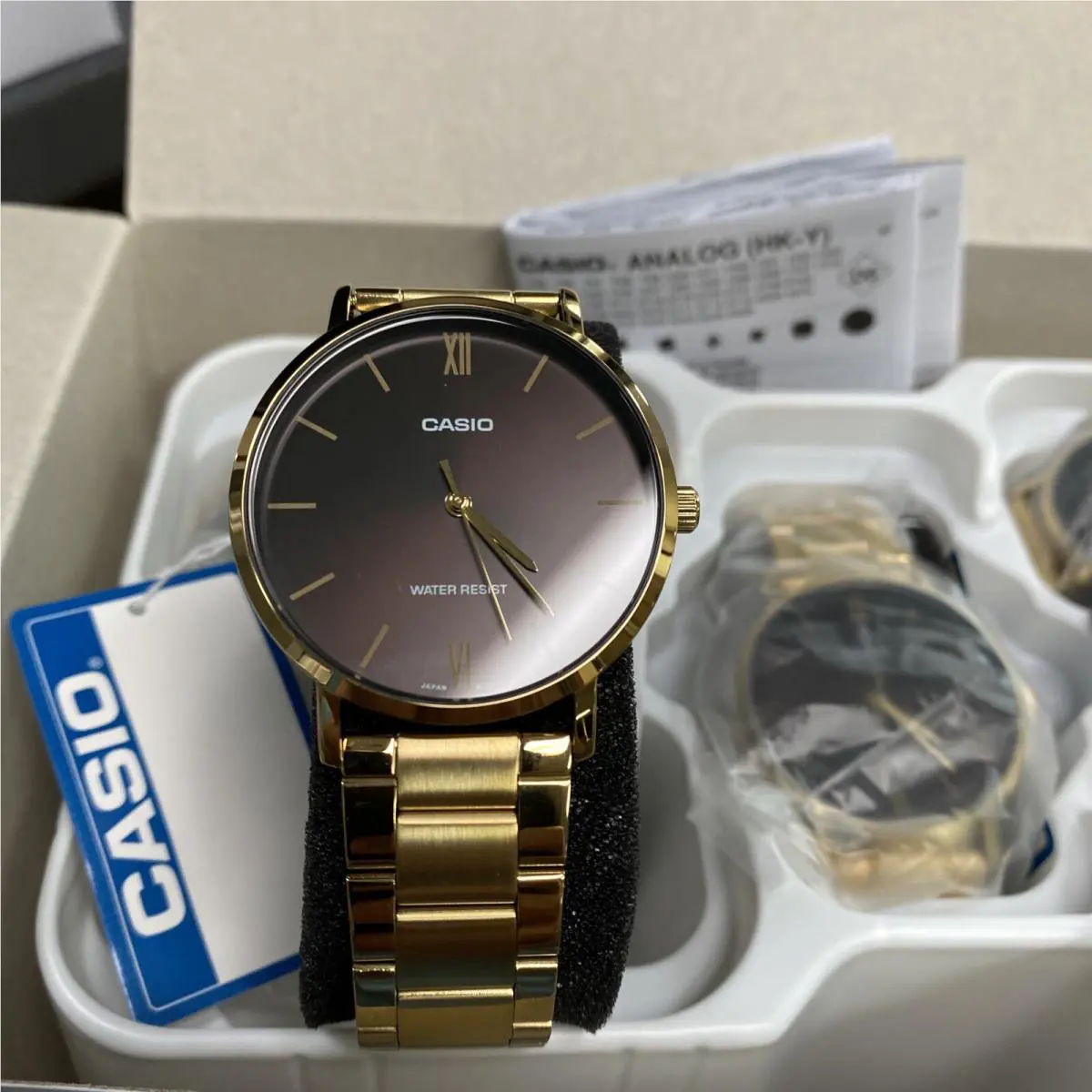 Casio MTP-VT01G-5B Analog Gold Tone Stainless Steel Quartz Dress Men`s Watch