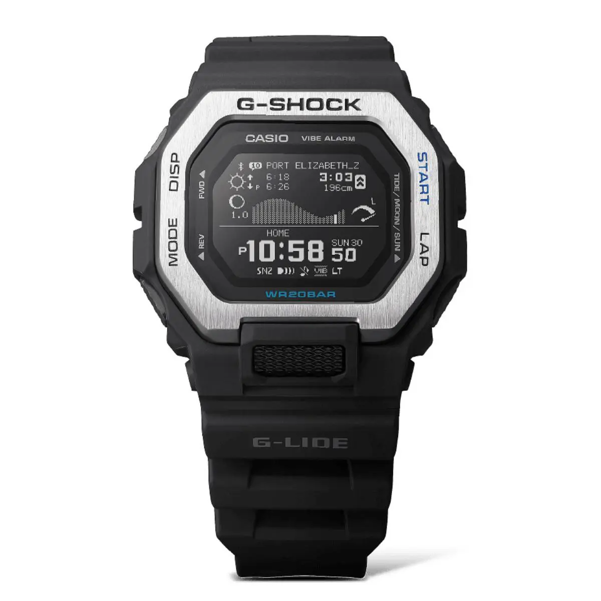 G-shock Men`s Black Dial Black Band Digital Display Watch GBX-100-1DR by Casio