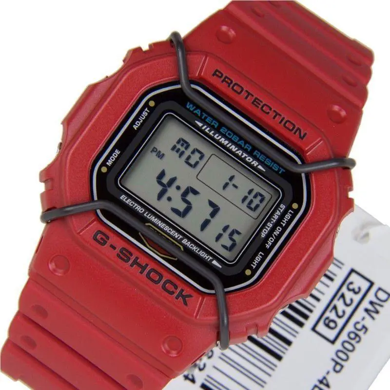 Men`s G-shock Red DW-5600P-4 Square Design Resin Watch by Casio