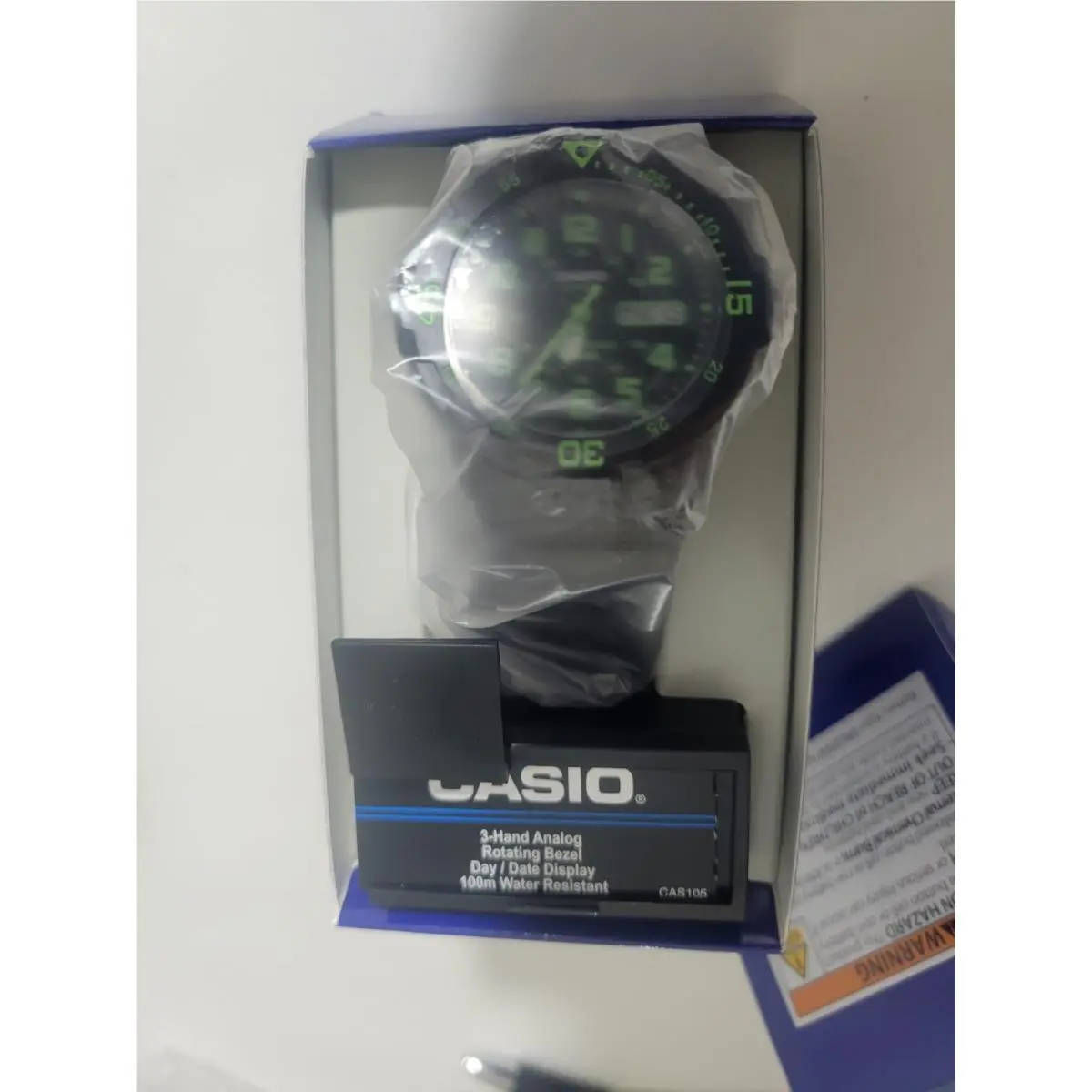 Men’s Black and Green Analog Sport Watch - MRW-200H-3BV by Casio