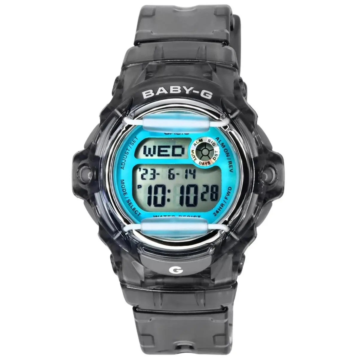 Casio Baby-g Digital Grey Resin Strap Quartz BG169U-8B 200M Women`s Watch LM