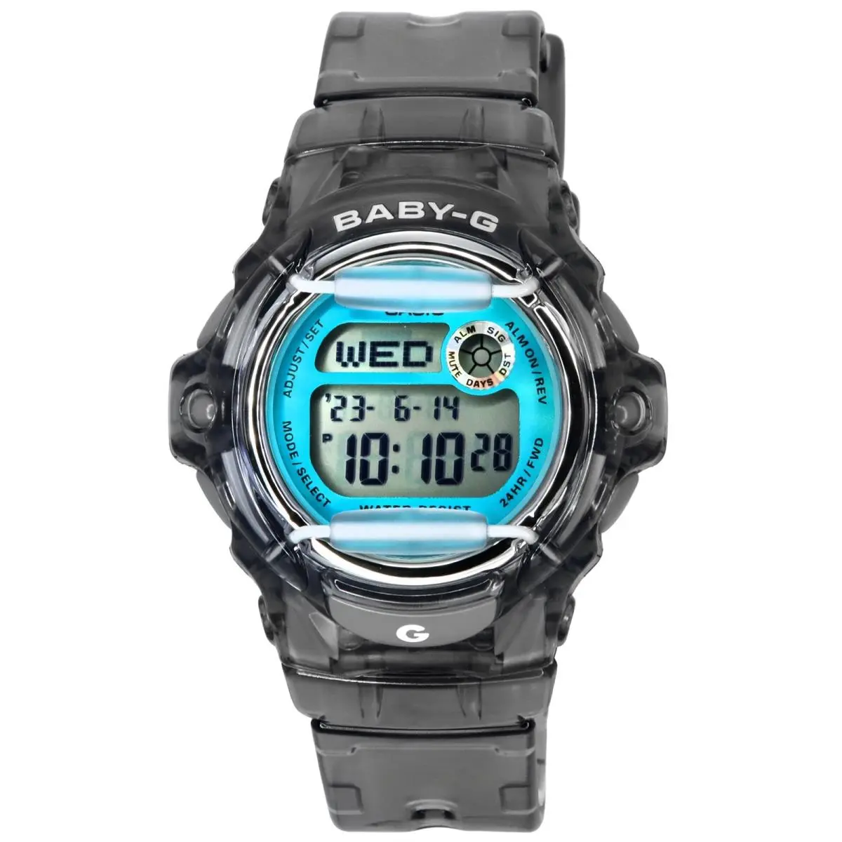 Baby-g Quartz Resin Strap Digital 200M BG-169U-8B Women`s Ladies Watch by Casio