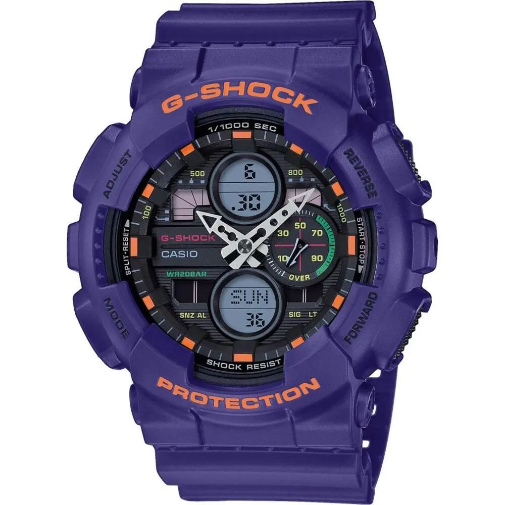 G-shock GA140-6A Purple Analogue Digital Men`s Watch by Casio