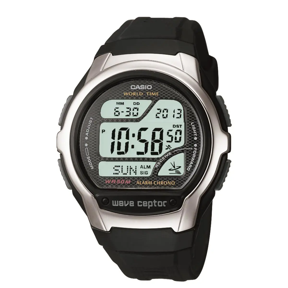 Casio WV58A-1AV Atomic Waveceptor Watch 50 Meter WR World Time Chronograph