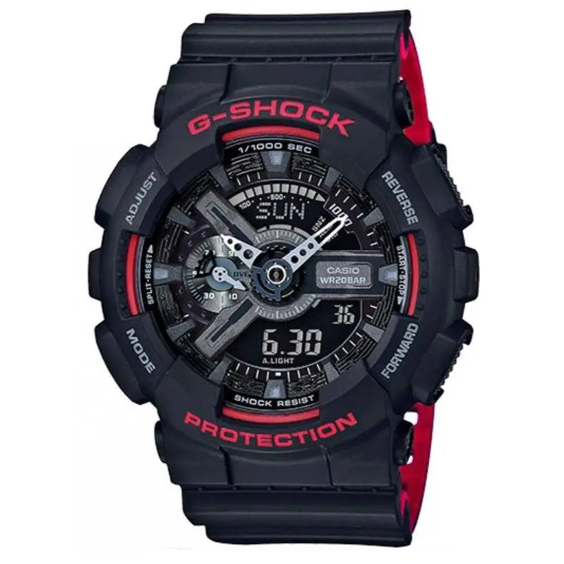 G-shock Analog-digital Black Dial Plastic Strap Men`s Watch GA-110HR-1ADR by Casio