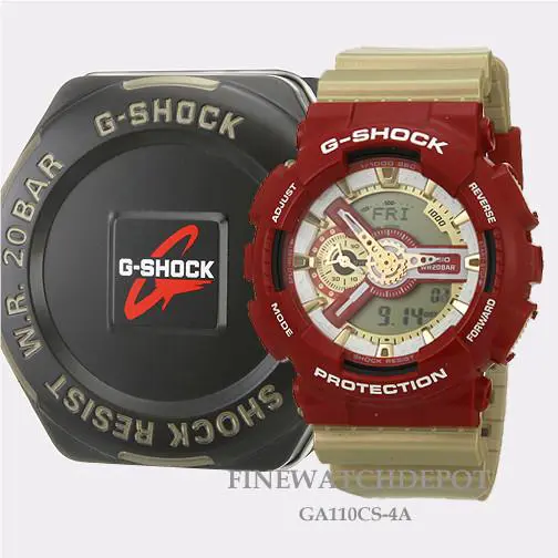 G-shock Men`s Red Gold Lmtd Edition Digital Watch GA110CS-4A by Casio
