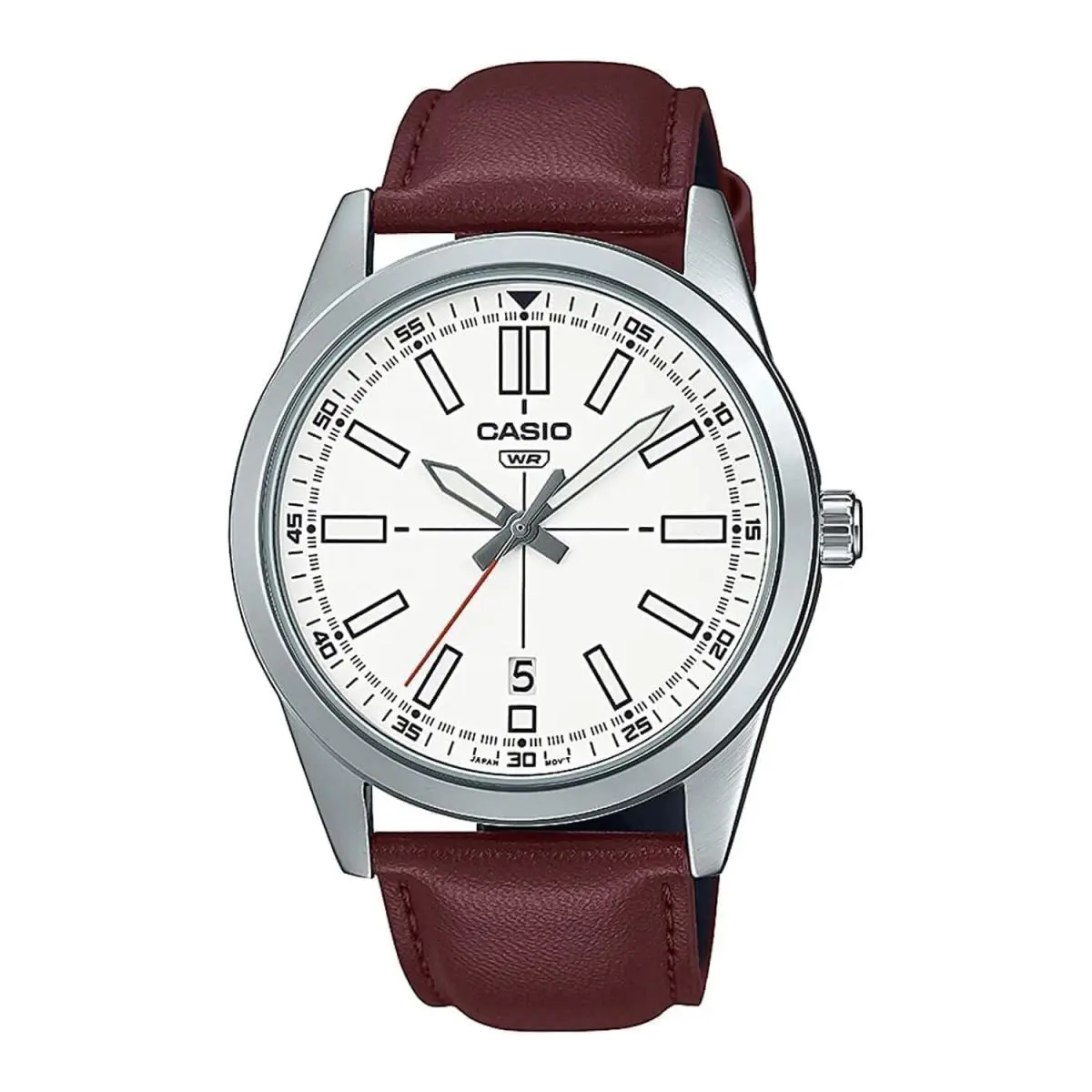 Casio Analog White Dial Men`s Watch - MTP-VD02L-7EUDF White Strap
