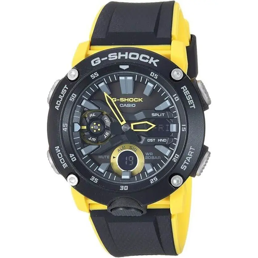 G-shock GA2000-1A9 Men`s Wristwatch - Black/yellow by Casio