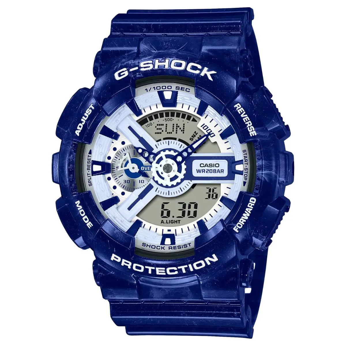 G-shock Blue and White Pottery Series Mens Watch GA110BWP-2A by Casio