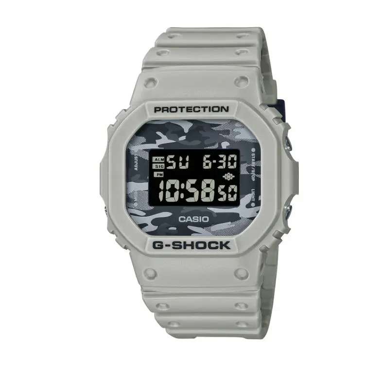 Casio G-shock Digital Gray Dial Resin Strap Men`s Watch INT-DW-5600CA-8DR