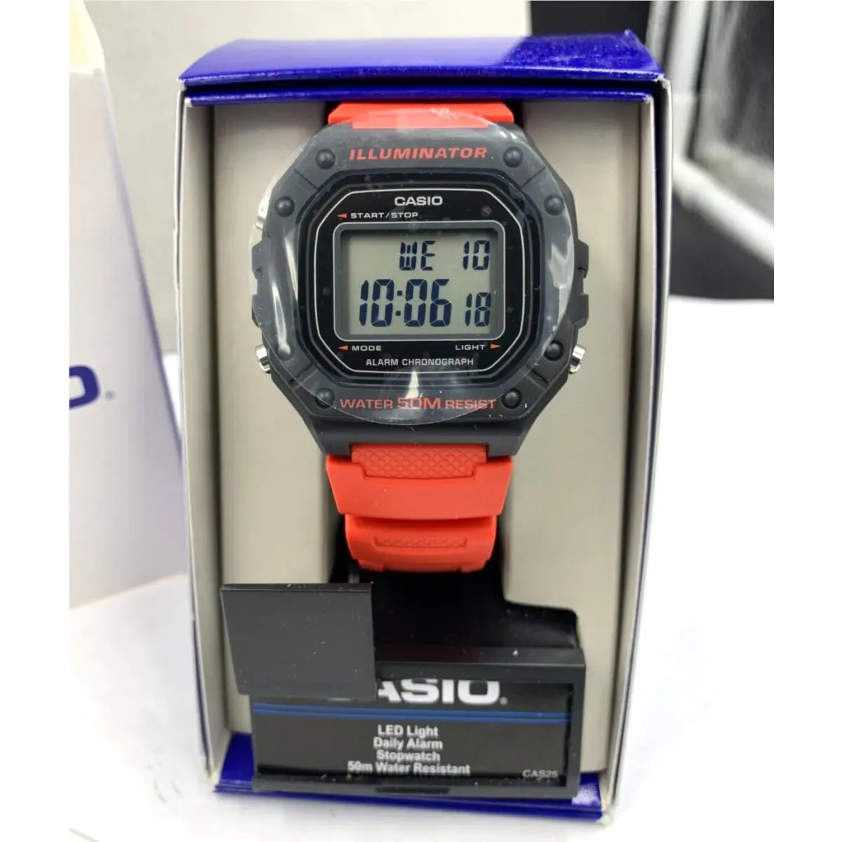 Casio Watch Men`s W-218H-1AVCF Classic Digital Display Quartz Black