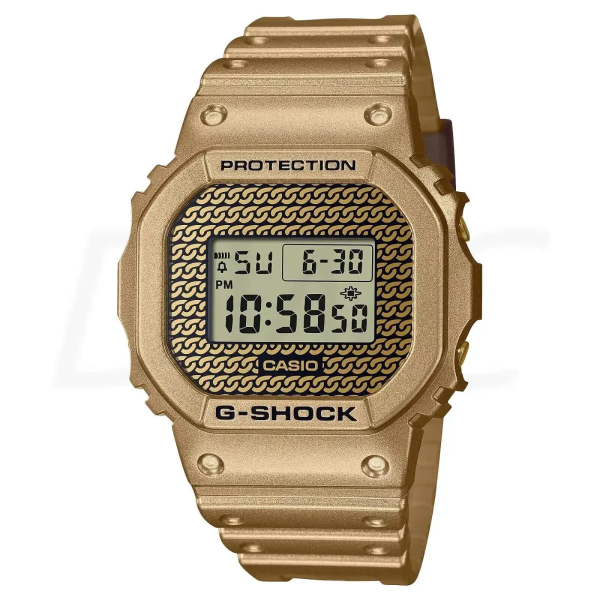 G-shock DWE-5600HG-1D Gold Chain Design Interchangeable Bezel Band Watch by Casio