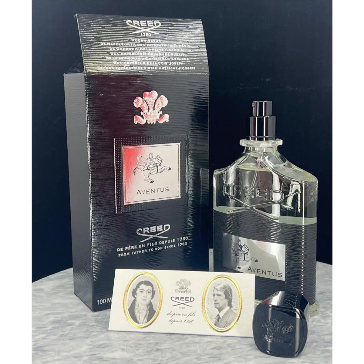 Creed Aventus For Men Eau de Parfum Edp Spray / 3.3 oz Metal Cap