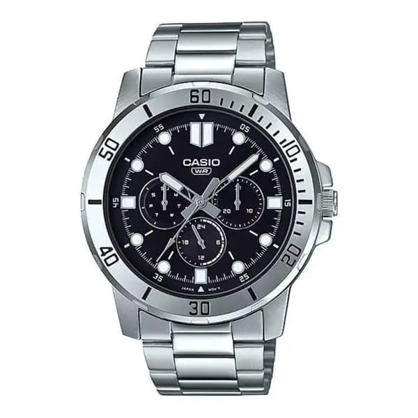 MTPVD300D-1E Stainless Steel Silver Analogue Watch by Casio