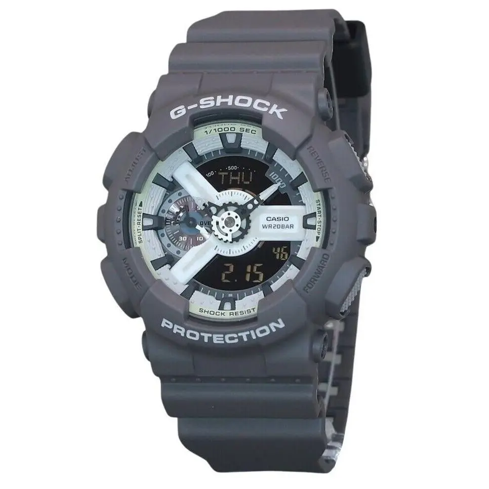 G-shock Grey Dial Quartz Sports 200M Men`s Watch GA-110HD-8A by Casio