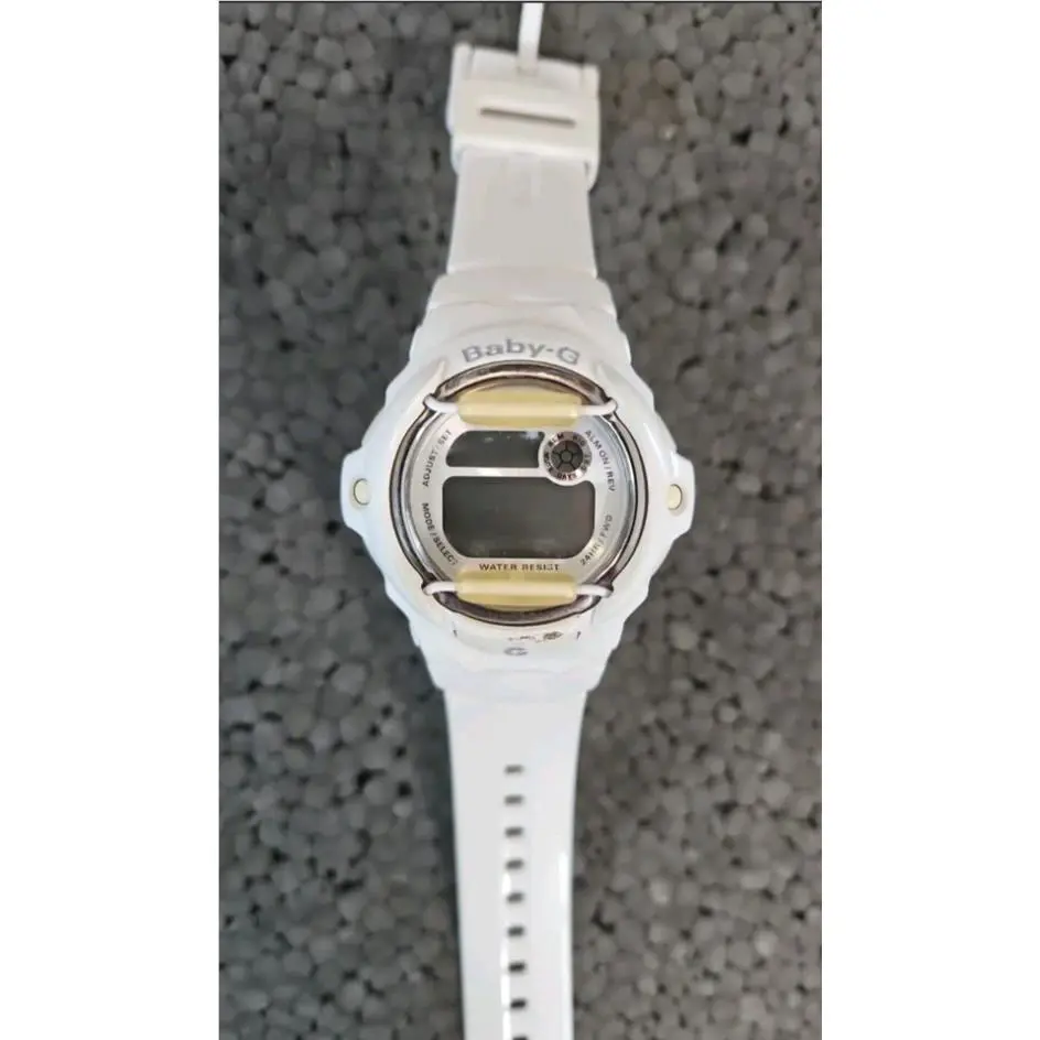 Baby G-shock Women`s Quartz White Resin 42mm Digital Watch BG169R-7 by Casio