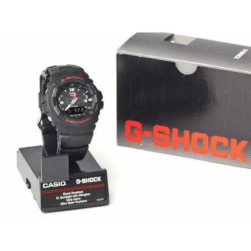 Casio G100-1BV G-shock 200 Meter WR Analog/digital Alarm Resin Watch - Black