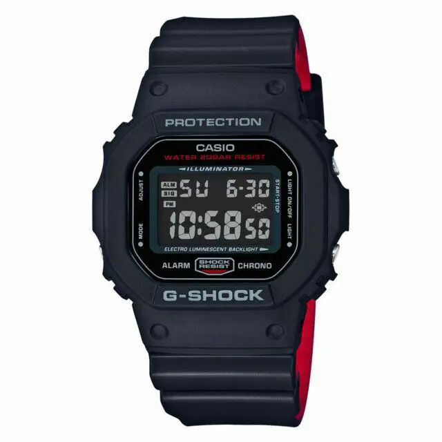 Casio G-shock DW5600HR-1 5600 Series Black Rubber Digital Quartz Wrist Watch