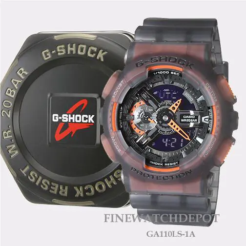 G-shock Men`s Semi Transparent Material Watch GA110LS-1A by Casio