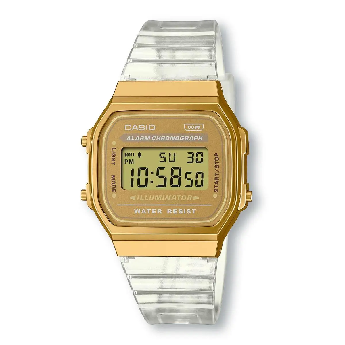 Casio A168XESG-9A Translucent Resin Digital Quartz Casual Unisex`s Watch