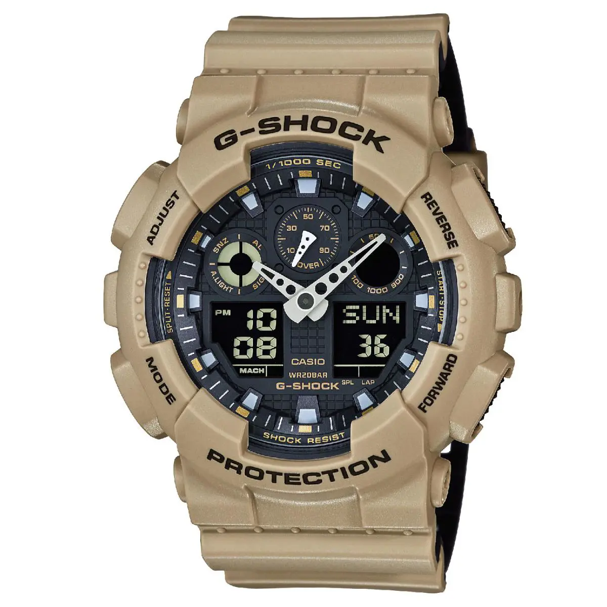 Casio G-shock GA100L-8A / GA-100L-8A Men`s Beige Quartz Watch