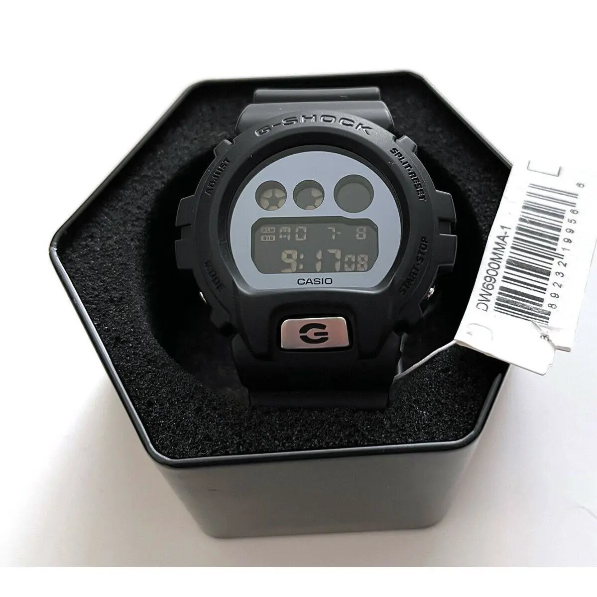 G-shock Metallic Silver Digital Black Watch DW6900MMA-1 New/// by Casio