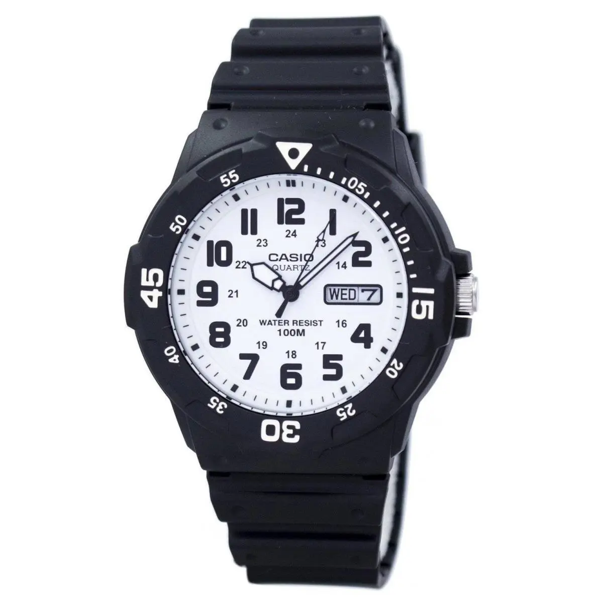 Casio White Dial Day/date Quartz Analog Casual MRW-200H-7BV 100M Mens Watch