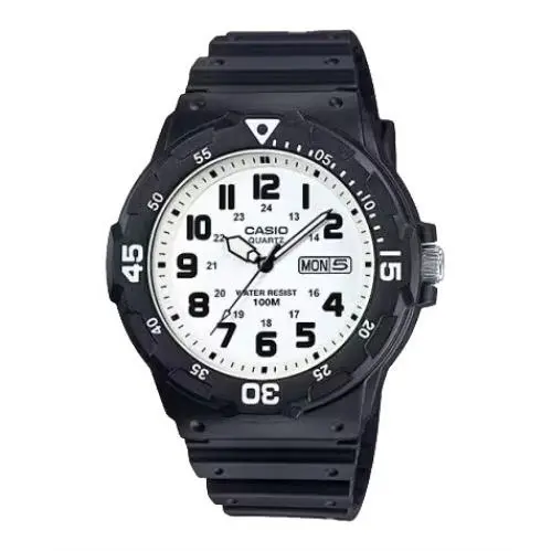 Men’s Black and White Analog Sport Watch - MRW-200H-7BV by Casio