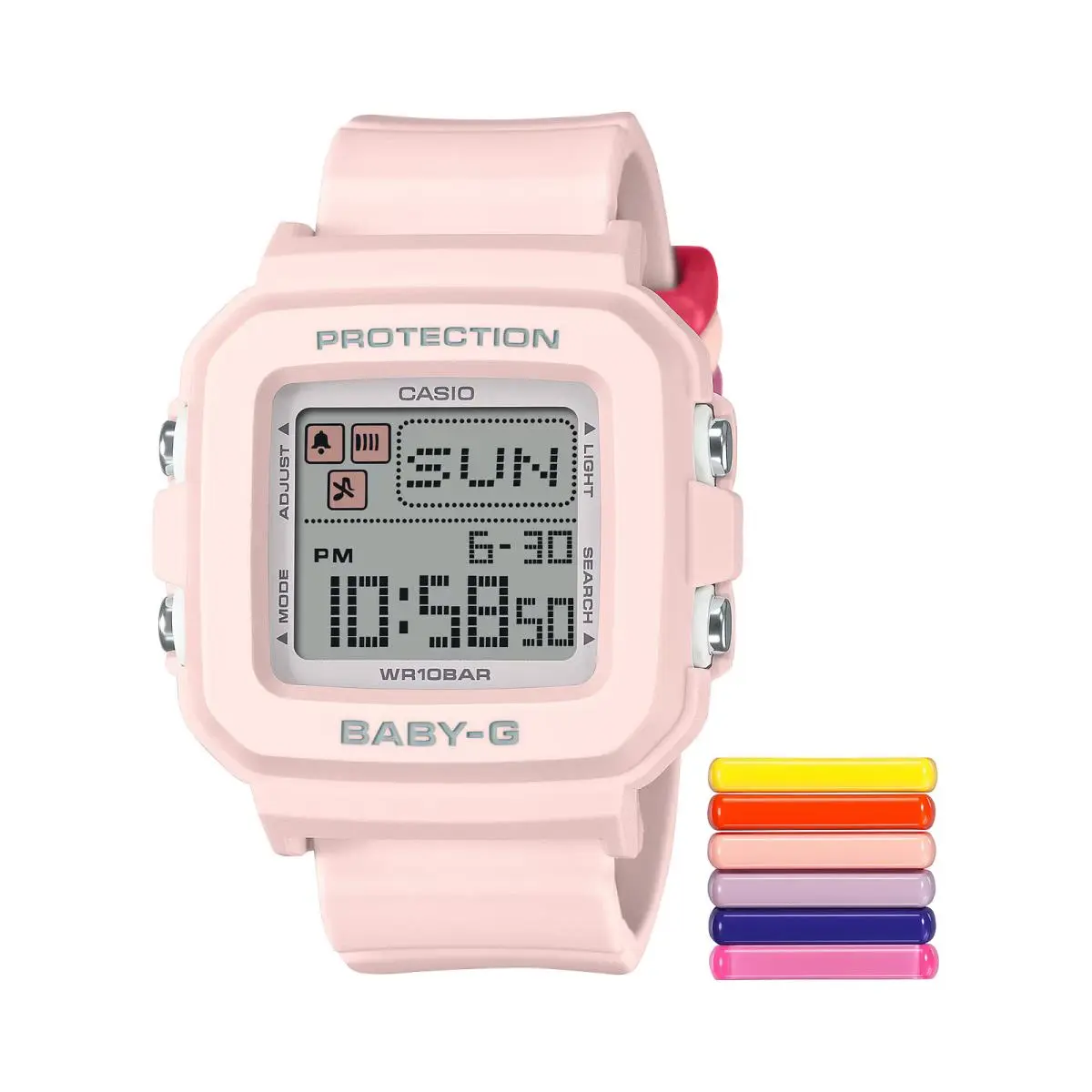 Baby-g Plus Sports Quartz Pink Dial Women`s Ladies Watch BGD-10L-4 by Casio
