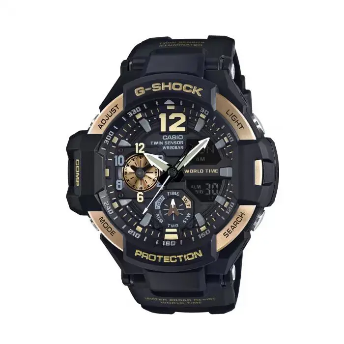 G-shock GA1000-9G Gravitymaster Men`s Watch Black/gold by Casio