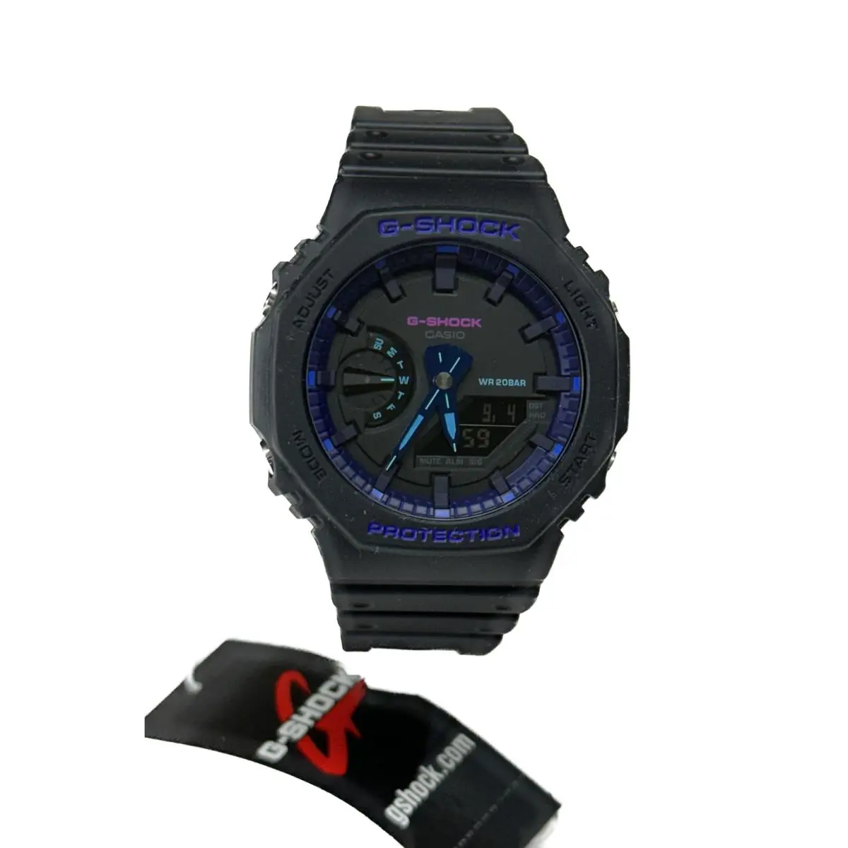 Casio GA2100VB-1A Black Violet Analog Digital G Shock Watch