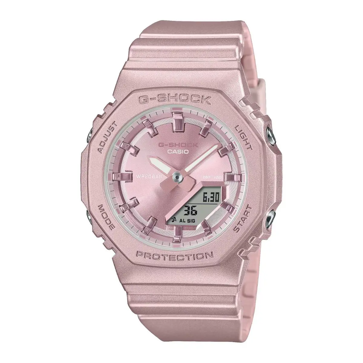 Casio GMAP2100ST-4A Women`s Octangular Pink Alarm Chronograph G Shock Watch