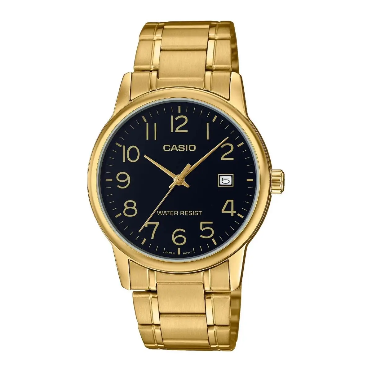 Casio MTP-V002G-1B Men`s Gold Tone Black Dial Date Analog Dress Watch by Rotary