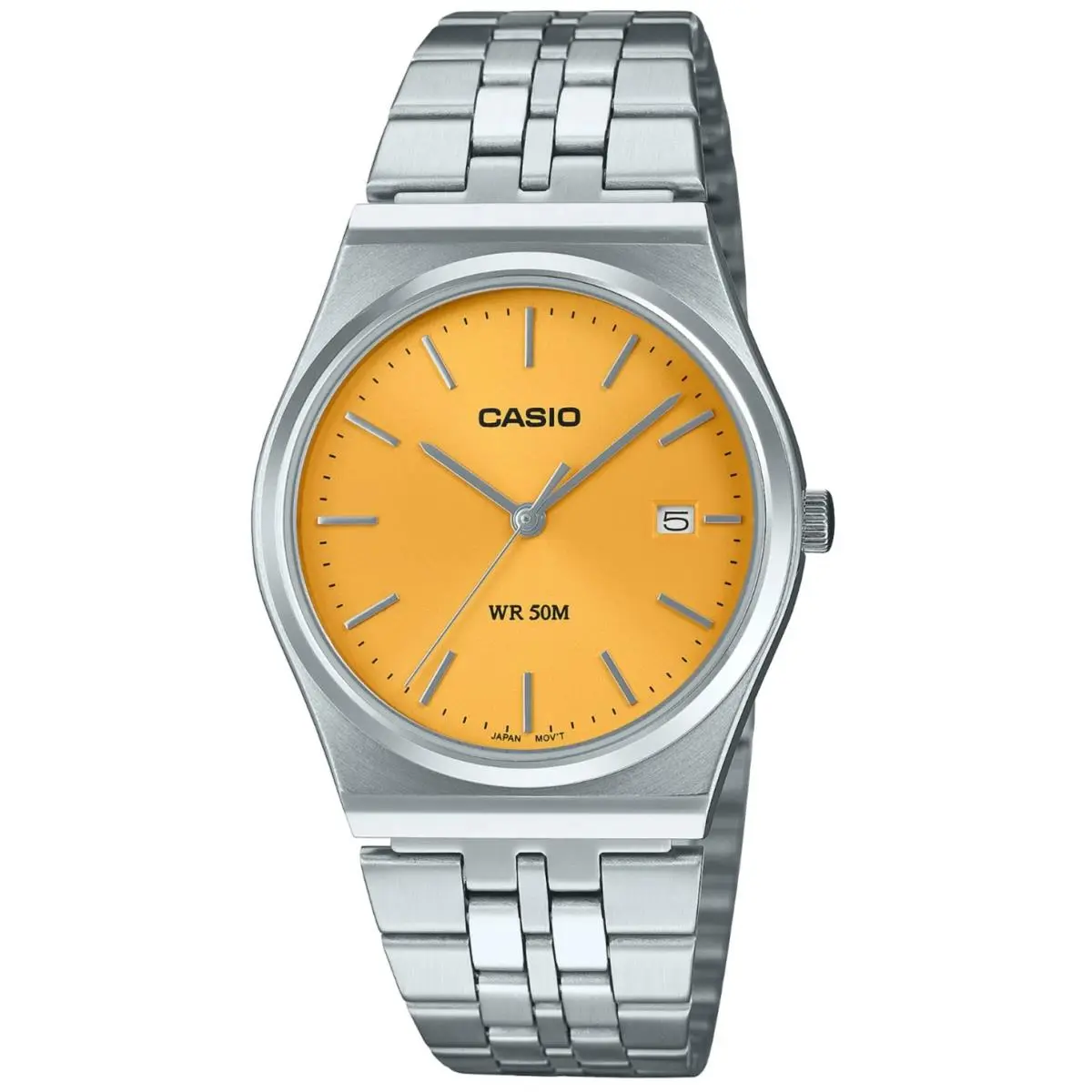 Casio MTP-B145D-9AV Mens 50M Retro Stainless Steel Analog w Date Sport Watch