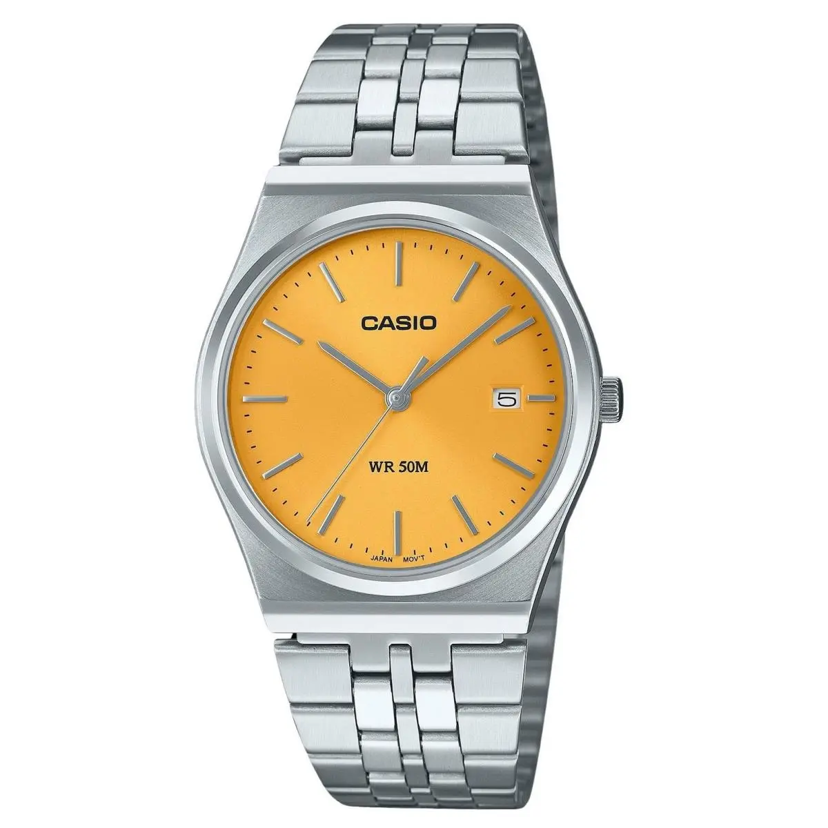 Casio Standard Analog Yellow Dial Dress Quartz Unisex Watch MTP-B145D-9AV - Yellow, Quartz