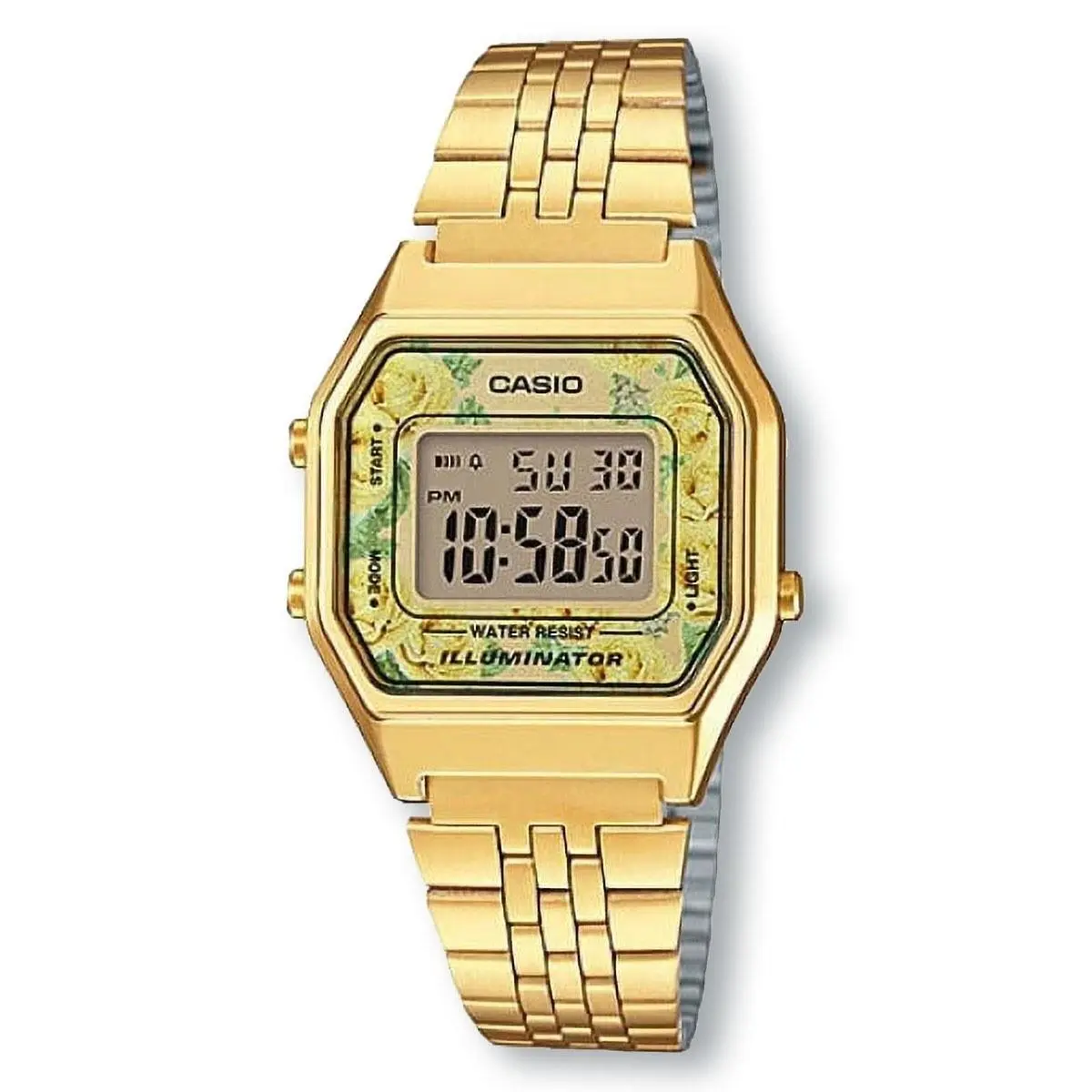 Casio LA680WGA-9C Vintage Digital Watch with Retro Charm Gold/yellow