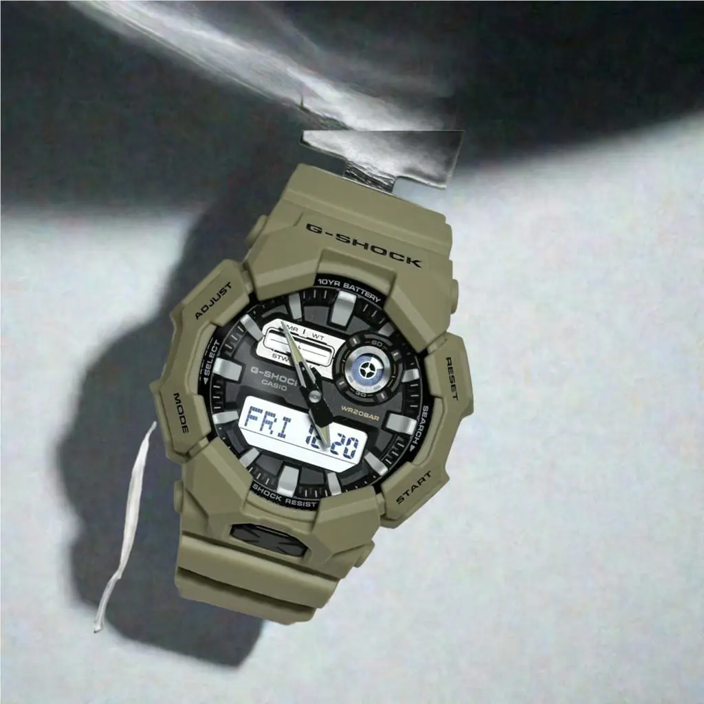Casio GA010-5A Analog-digital Watch Khaki Carbon Guard