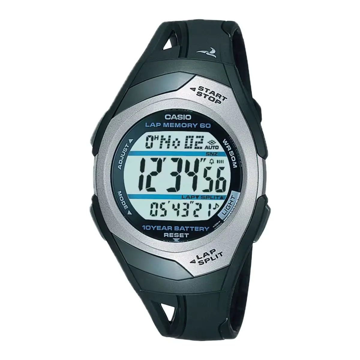 Casio Women`s Running Digital Watch with Green Band - STR-300C-1V